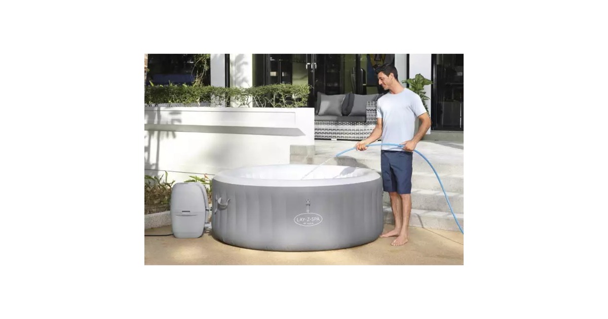 Bestway Whirlpool LAY-Z-SPA St. Lucia AirJet, Schwimmbad(grau, Ø 170cm x 66cm)