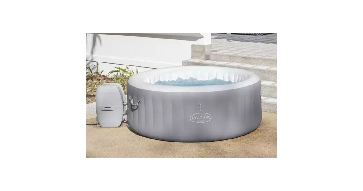 Bestway Whirlpool LAY-Z-SPA St. Lucia AirJet, Schwimmbad(grau, Ø 170cm x 66cm)