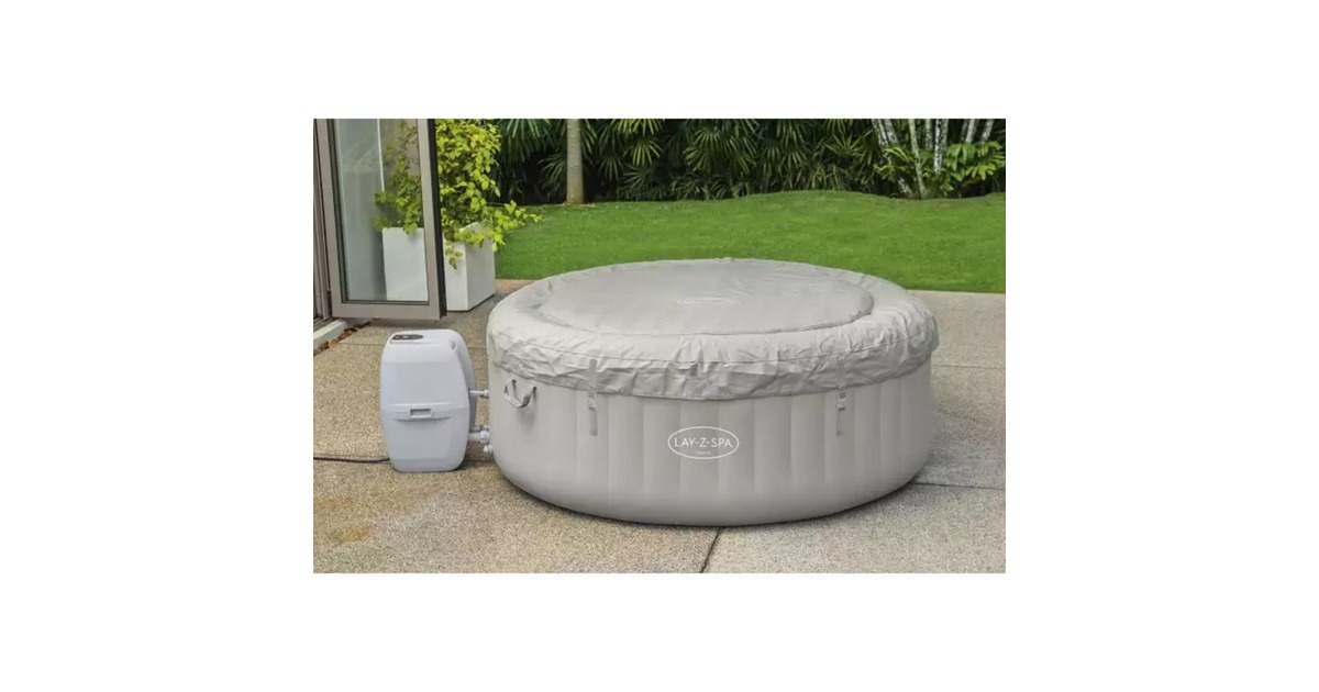 Bestway Whirlpool LAY-Z-SPA Tahiti AirJet, Schwimmbad(grau, Ø 180cm x 66cm)