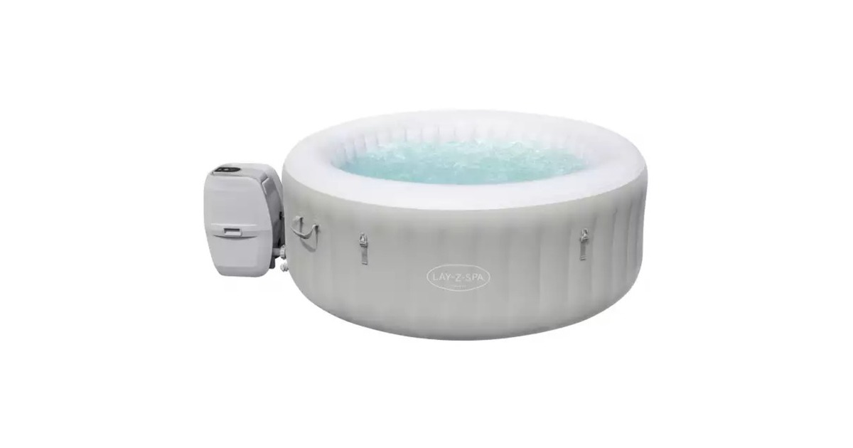 Bestway Whirlpool LAY-Z-SPA Tahiti AirJet, Schwimmbad(grau, Ø 180cm x 66cm)