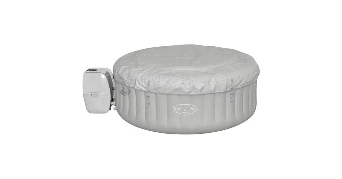 Bestway Whirlpool LAY-Z-SPA Tahiti AirJet, Schwimmbad(grau, Ø 180cm x 66cm)