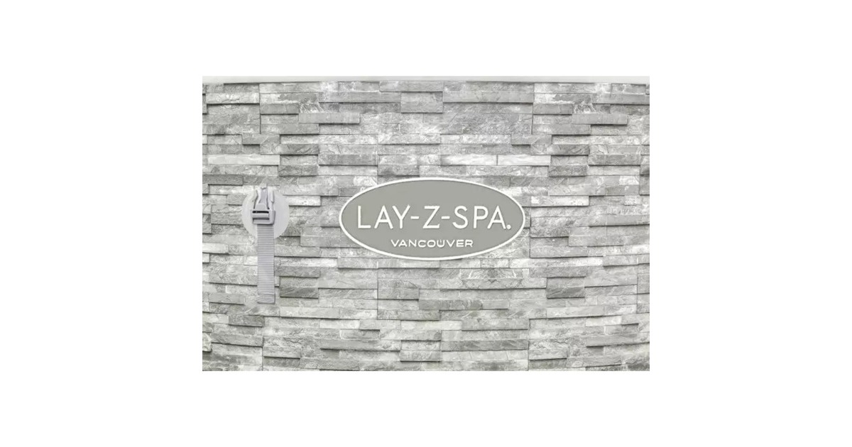 Bestway Whirlpool LAY-Z-SPA Vancouver AirJet Plus, mit App-Steuerung, Schwimmbad(hellgrau, Ø 155cm x 60cm)