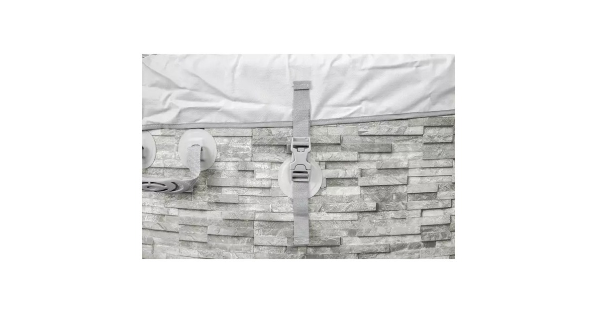 Bestway Whirlpool LAY-Z-SPA Vancouver AirJet Plus, mit App-Steuerung, Schwimmbad(hellgrau, Ø 155cm x 60cm)