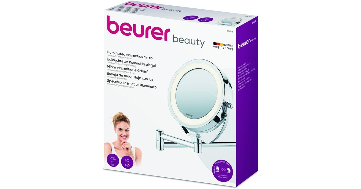 Beurer BS 59 2-in-1, Kosmetikspiegel(chrom)