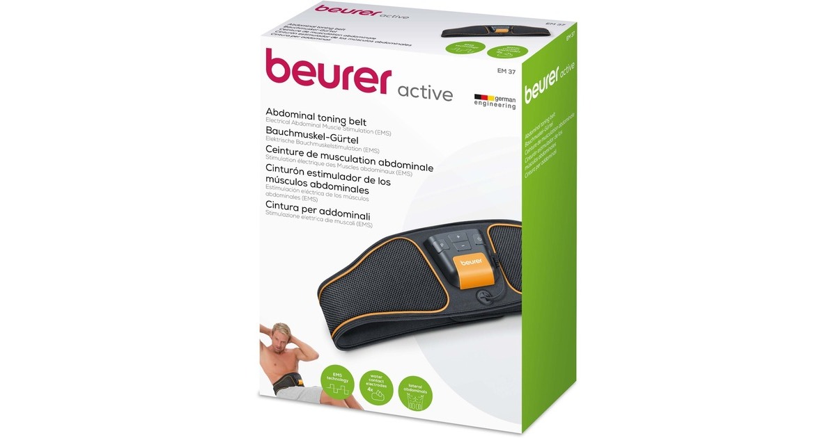 Beurer Bauchmuskelgürtel EM 37, Massagegerät(schwarz/gelb)