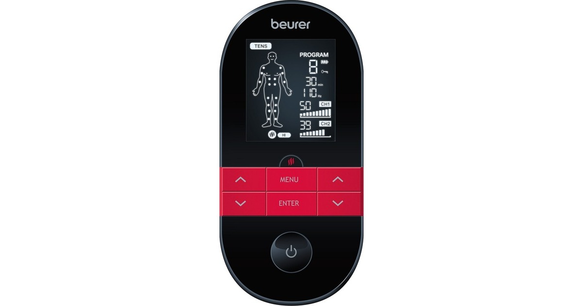 Beurer Digital TENS/EMS EM 59 Heat, Massagegerät(schwarz/rot)