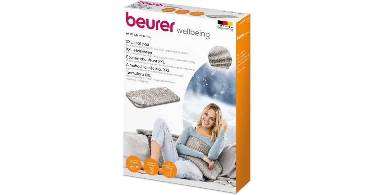 Beurer HK 123 XXL Nordic, Heizkissen(taupe, 60 x 30 cm)