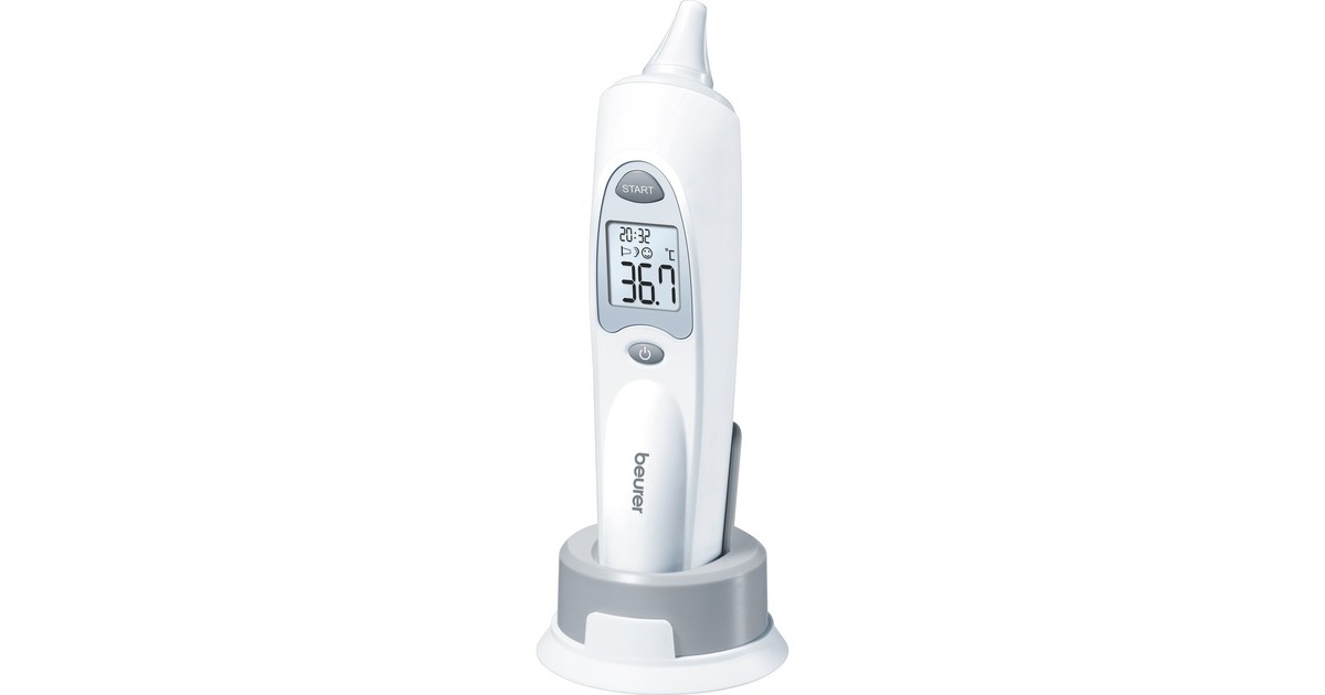 Beurer Infrarot-Fieberthermometer FT 58(silber/weiß, Ohrthermometer)