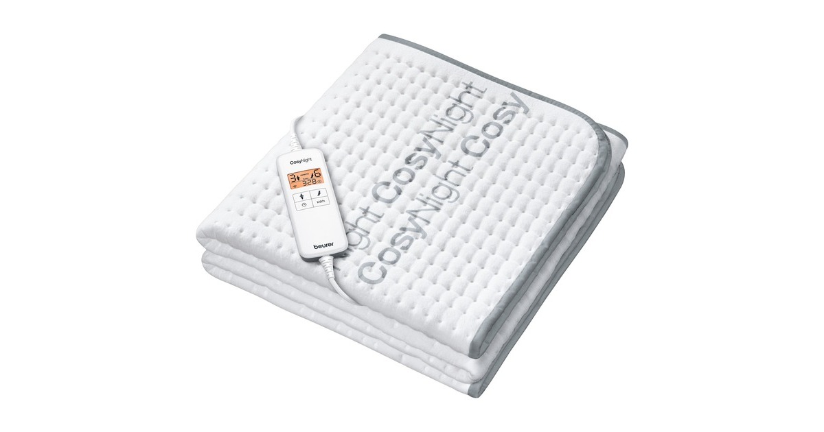 Beurer Komfort-Wärmeunterbett UB 190 CosyNight(weiß/hellgrau, 80 x 150 cm)