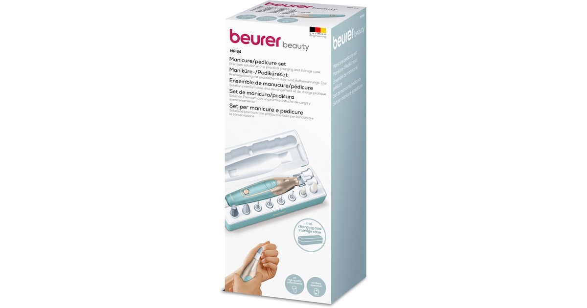 Beurer MP 84 Maniküre-/Pediküre-Set, Nagelpflege(türkis/gold)
