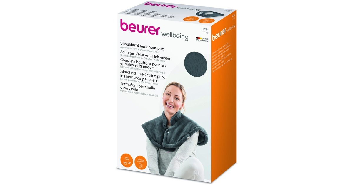 Beurer Schulter- und Nackenheizkissen HK 54 Cosy(grau, 56 x 52 cm)
