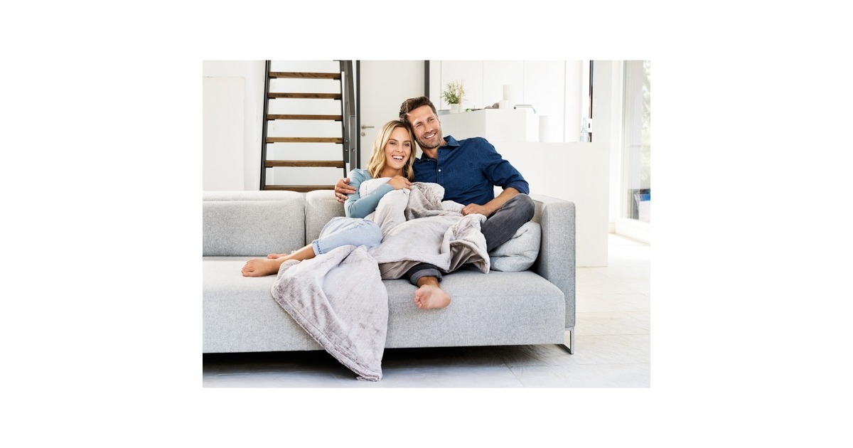 Beurer Wärme-Kuscheldecke Cosy Nordic HD 75, Heizdecke(grau, 130 x180 cm)