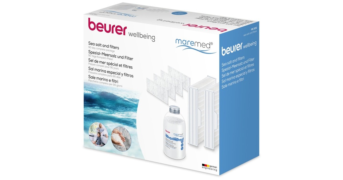 Beurer maremed MK 500 Kombi-Set, Filter + 1.250g Salzflasche(7-teilig)