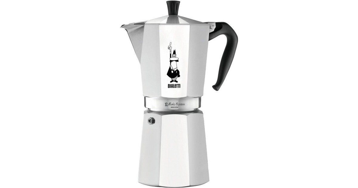 Bialetti Moka Express, Espressomaschine(silber, 18 Tassen)