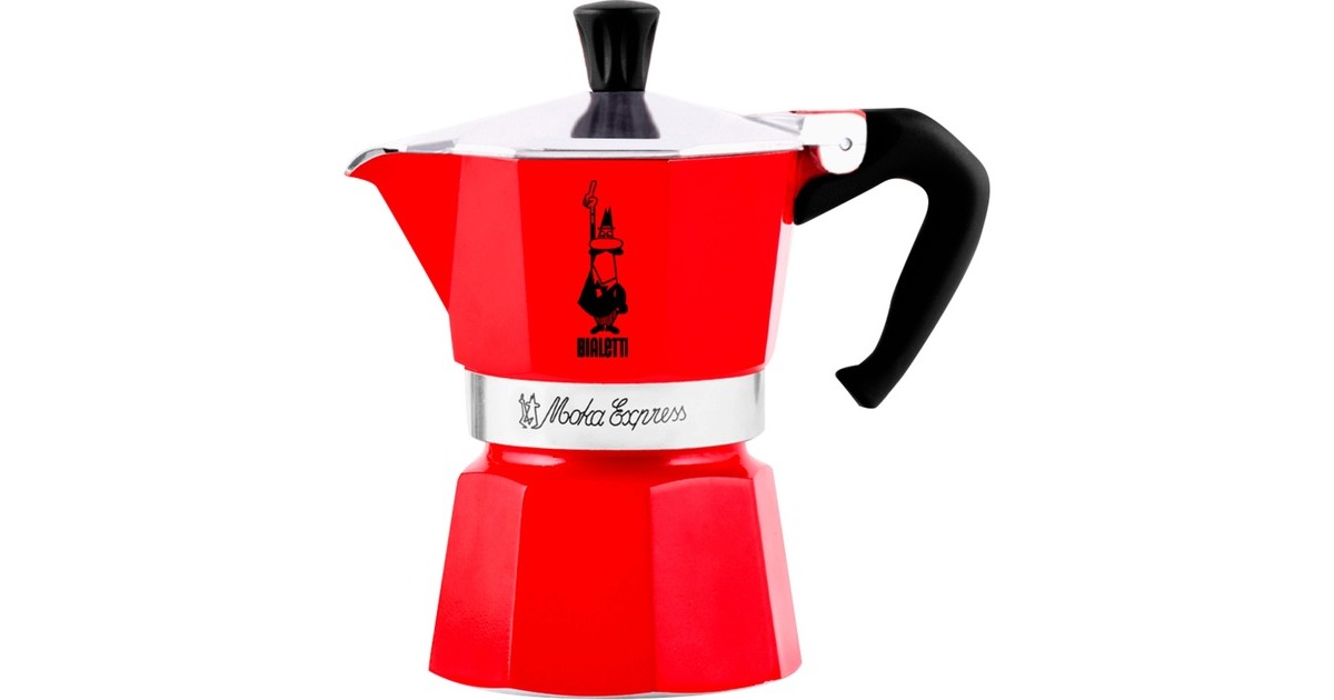 Bialetti Moka Express, Espressomaschine(rot, 3 Tassen)