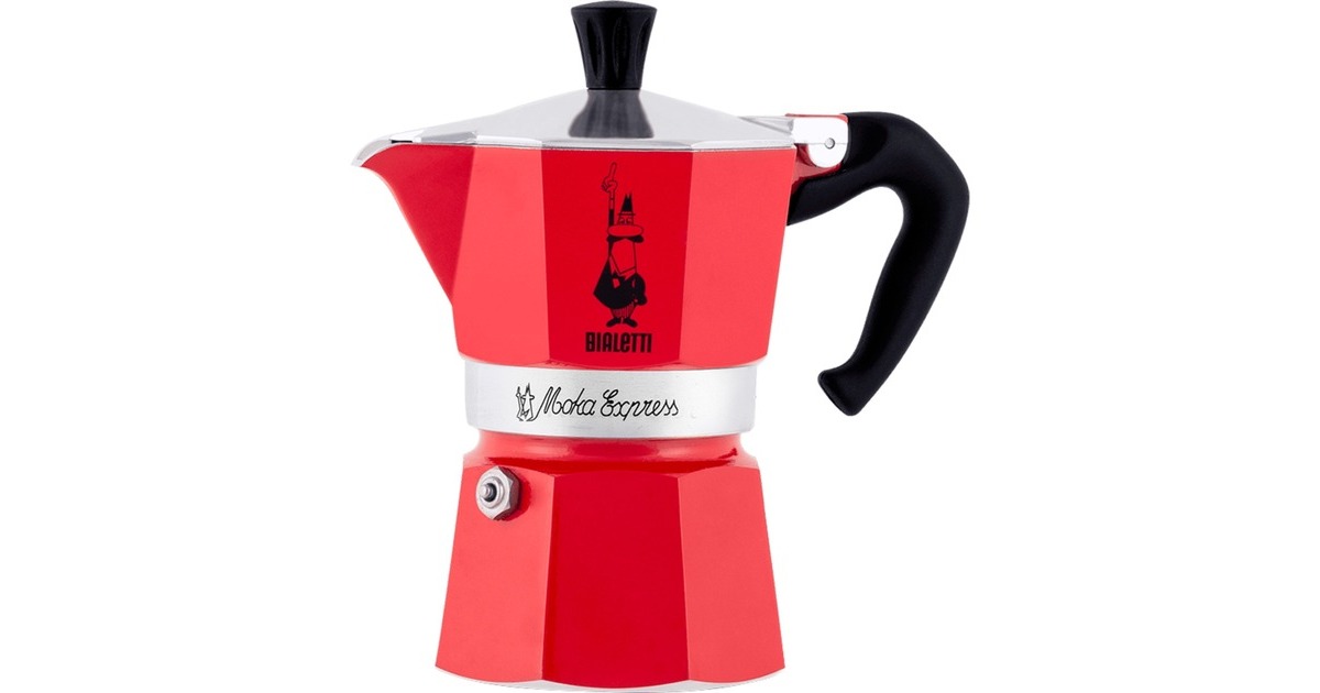 Bialetti Moka Express, Espressomaschine(rot, 6 Tassen)