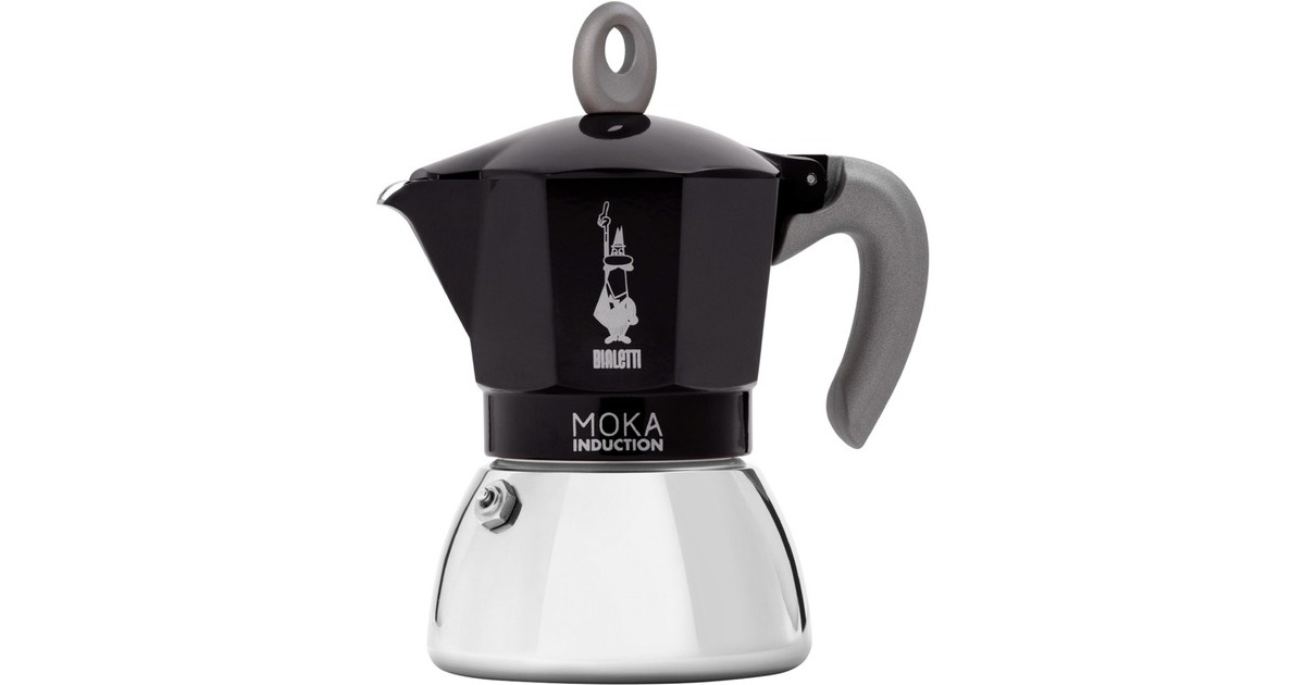 Bialetti Moka Induction, Espressomaschine(schwarz/silber, 2 Tassen)