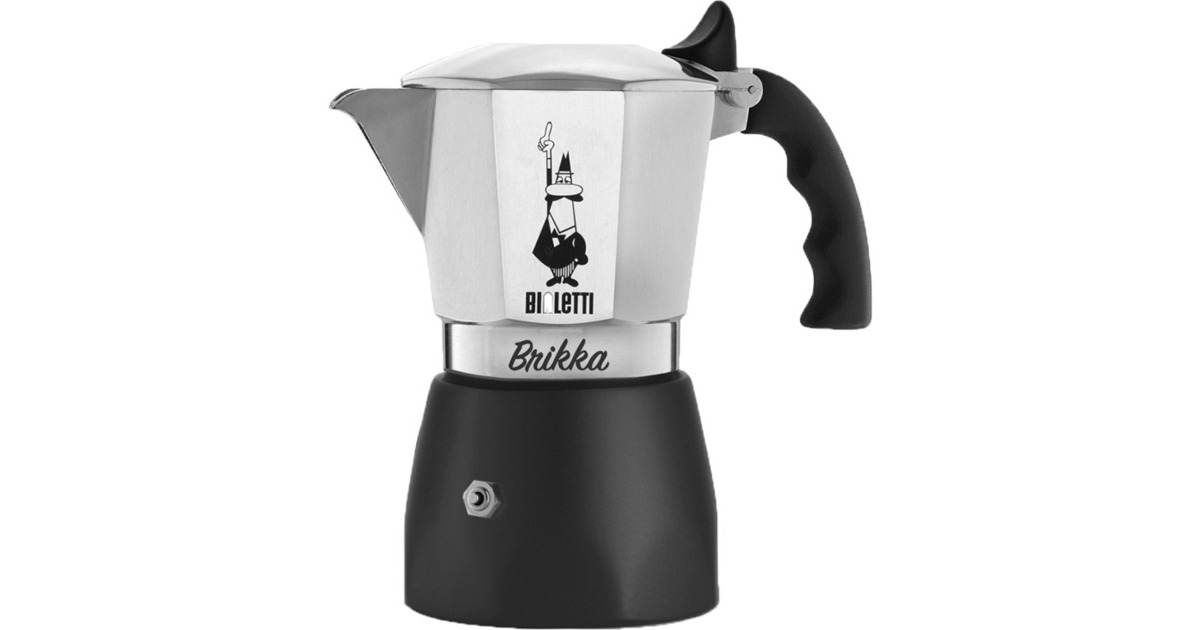 Bialetti New Brikka, Espressomaschine(silber/schwarz, 4 Tassen)