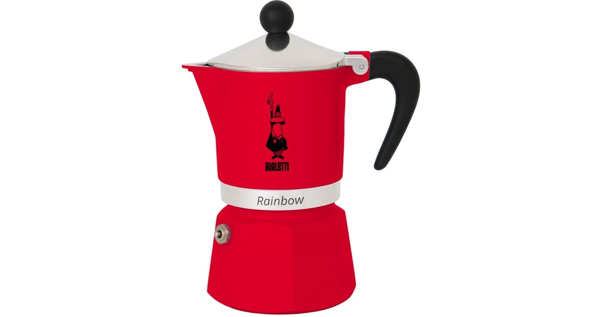 Bialetti Rainbow, Espressomaschine(rot, 6 Tassen)