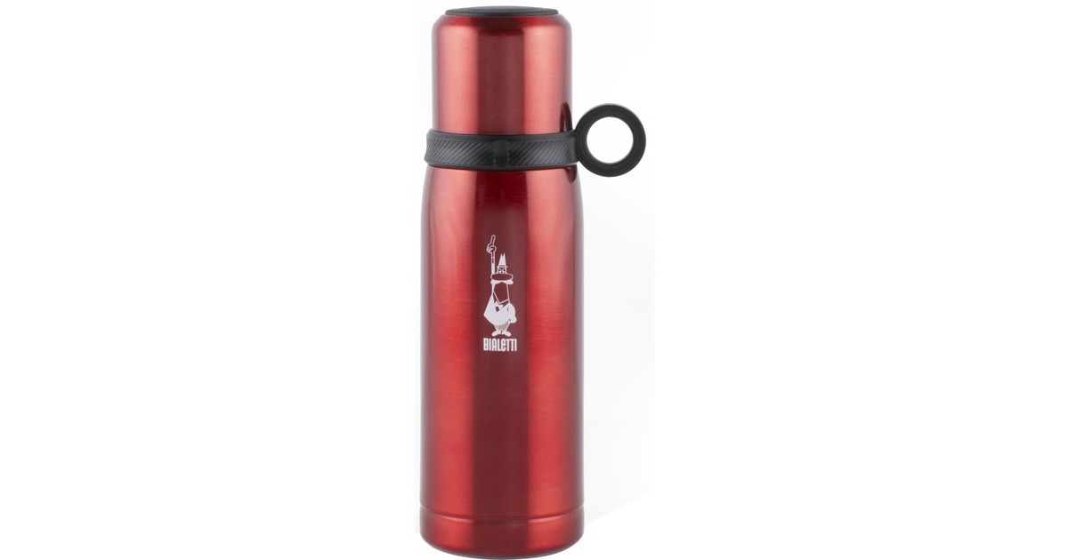 Bialetti To Go Thermosflasche 500ml(rot, mit Trinkbecher)