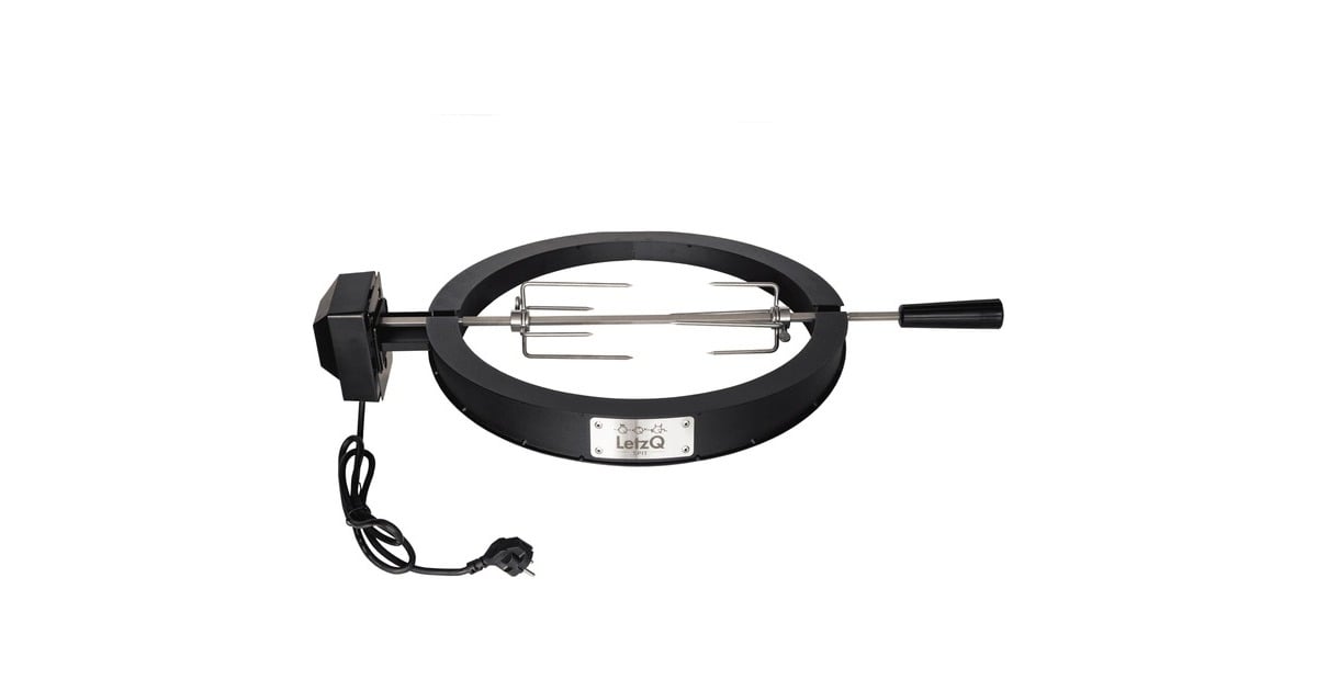 Big Green Egg Drehspieß LetzQ Spit, 13", 5-teiliges Set, Grillspieß(edelstahl, für Big Green Egg Medium)