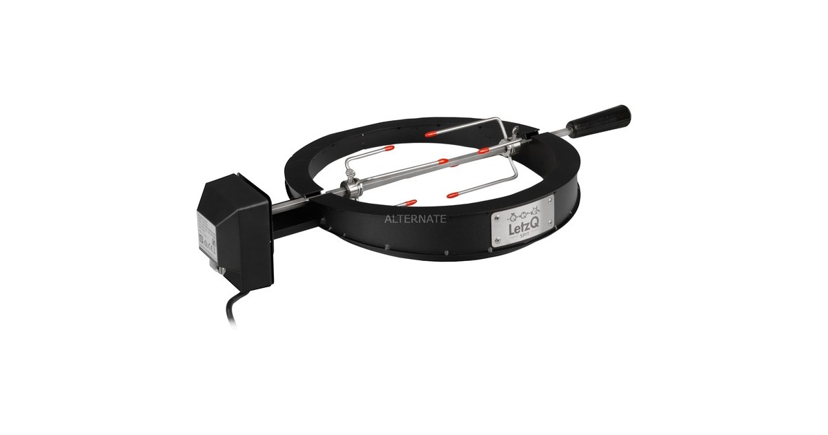 Big Green Egg Drehspieß LetzQ Spit, 13", 5-teiliges Set, Grillspieß(edelstahl, für Big Green Egg MiniMax)