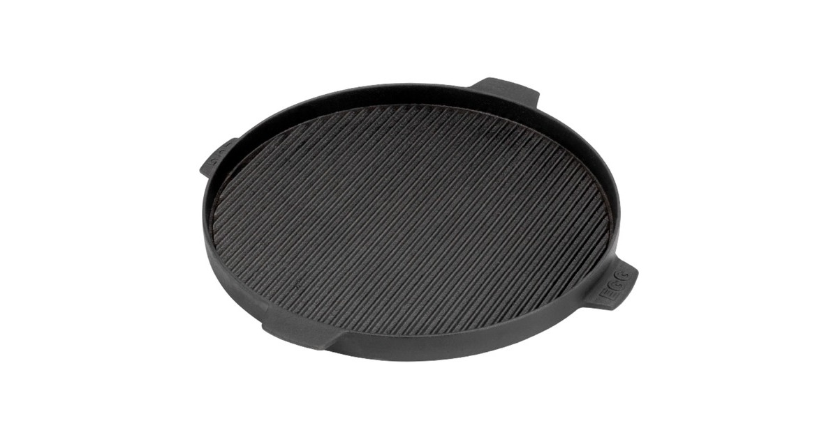 Big Green Egg Grillplatte aus Gusseisen, Ø 35cm(anthrazit, für Big Green Egg Large, XLarge, 2XL)