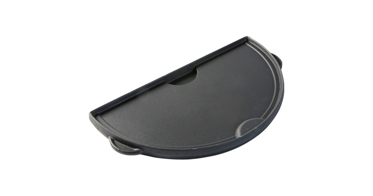 Big Green Egg Halbrunde Grillplatte aus Gusseisen L(anthrazit, für Big Green Egg Large)