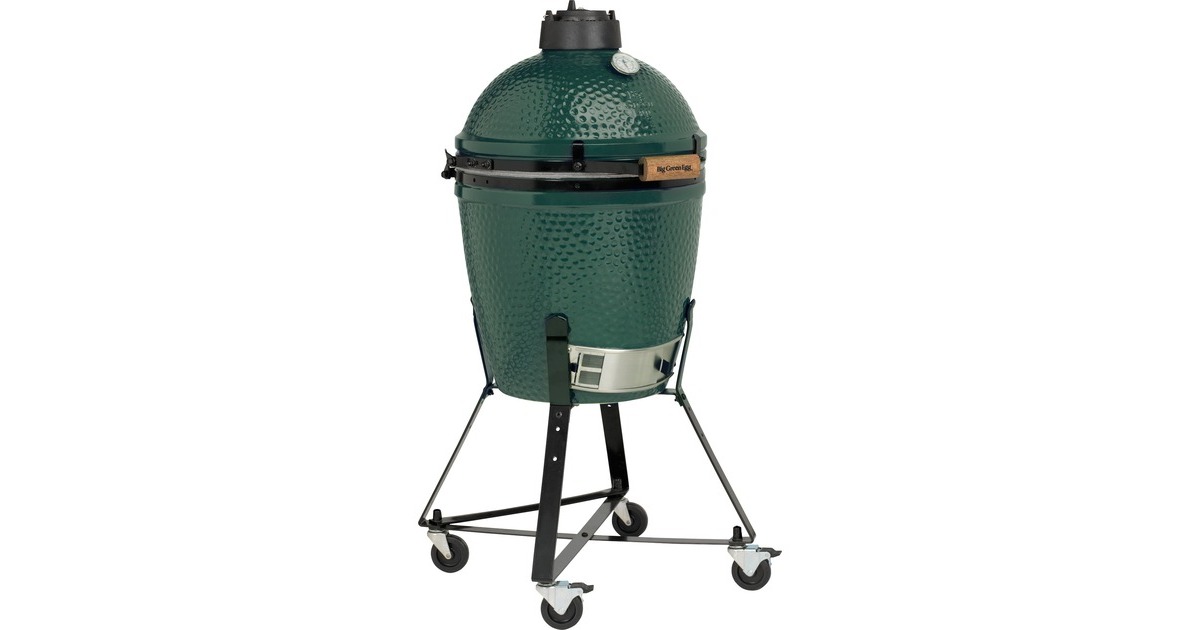 Big Green Egg Medium, Starter-Paket, Holzkohlegrill(grün, Ø 40cm)