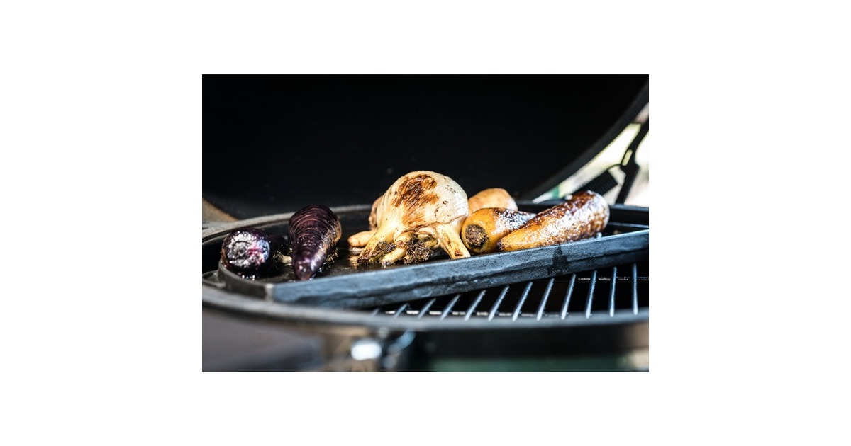 Big Green Egg Medium, Starter-Paket, Holzkohlegrill(grün, Ø 40cm)