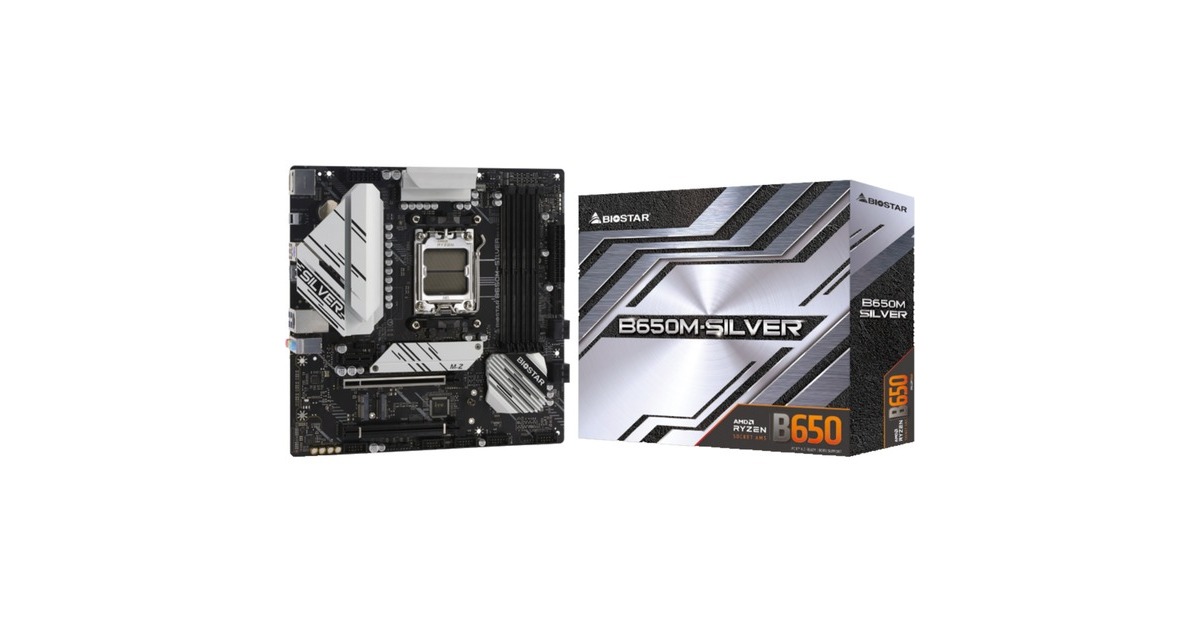 Biostar B650M-SILVER, Mainboard(schwarz)