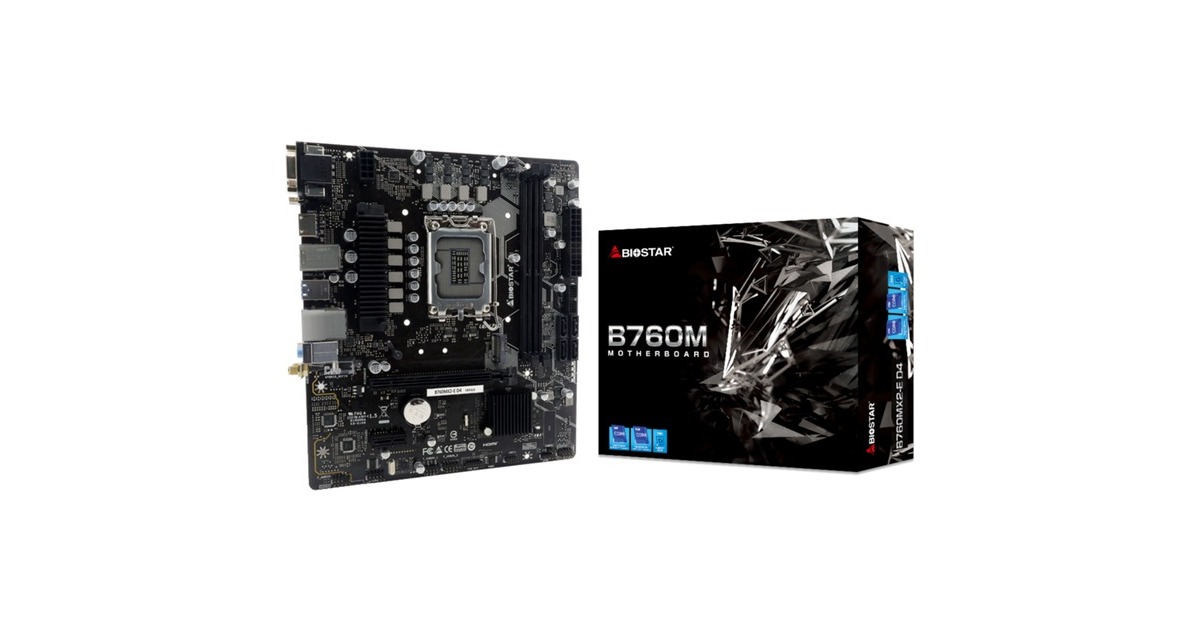 Biostar B760MX2-E D4, Mainboard(dunkelgrau)