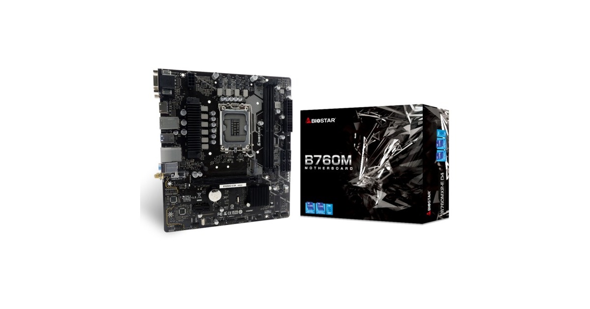 Biostar B760MX2-E, Mainboard(dunkelgrau, Outlet)