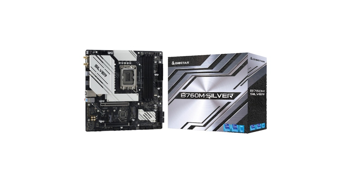 Biostar B760M-SILVER, Mainboard(dunkelgrau, Outlet)