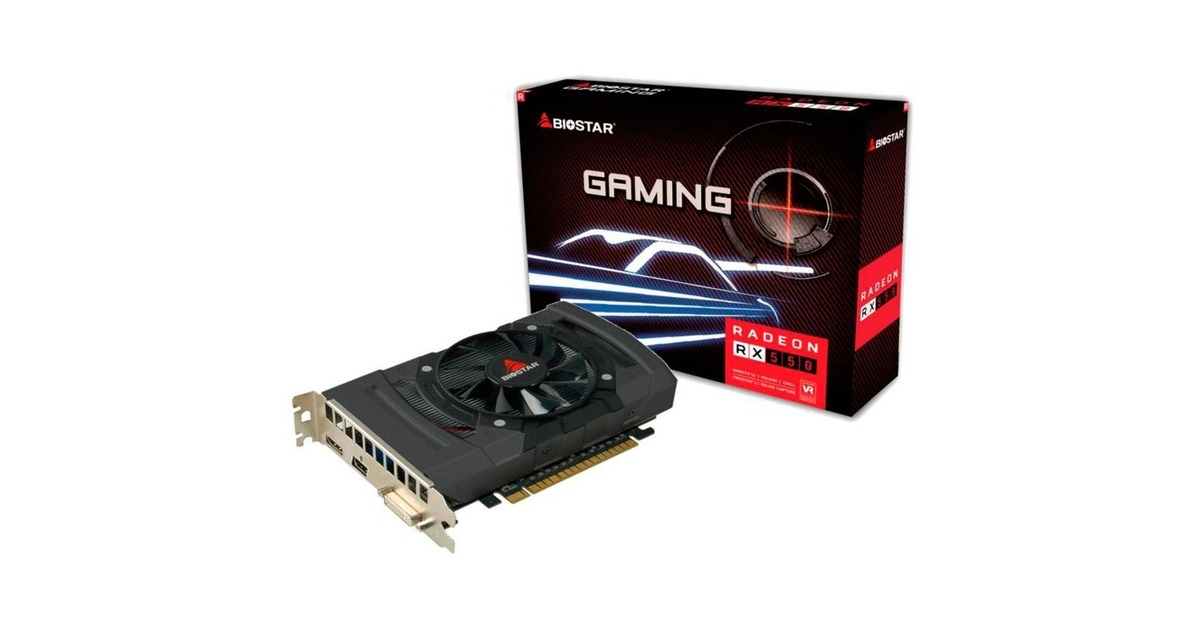 Biostar VA5505RF41 Radeon RX550, Grafikkarte(HDMI, DisplayPort, DVI, Outlet)
