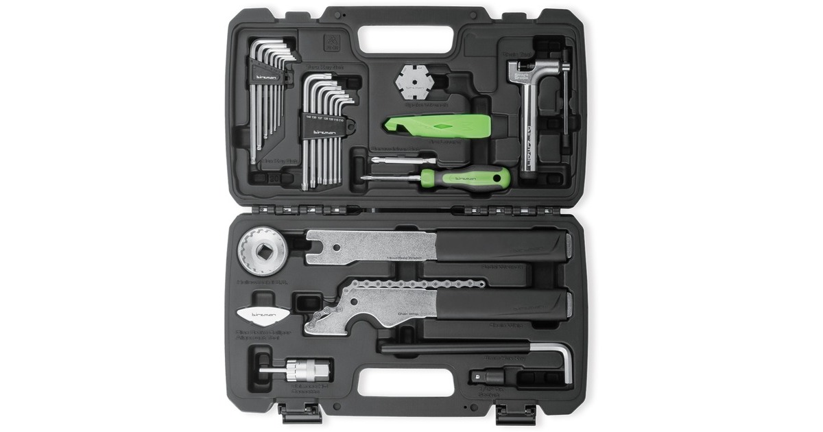 Birzman Essential tool box, mit Werkzeugkoffer , Werkzeug-Set(schwarz, 13-teilig, für Fahrräder) Birzman Essential tool box, mit Werkzeugkoffer , Werkzeug-Set(schwarz, 13-teilig, für Fahrräder)