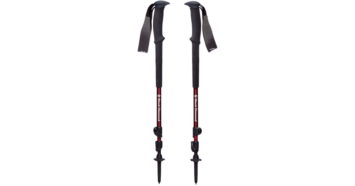 Black Diamond Trekkingsstöcke Trail (Frauen), Fitnessgerät(rot, 1 Paar, 100-125 cm)