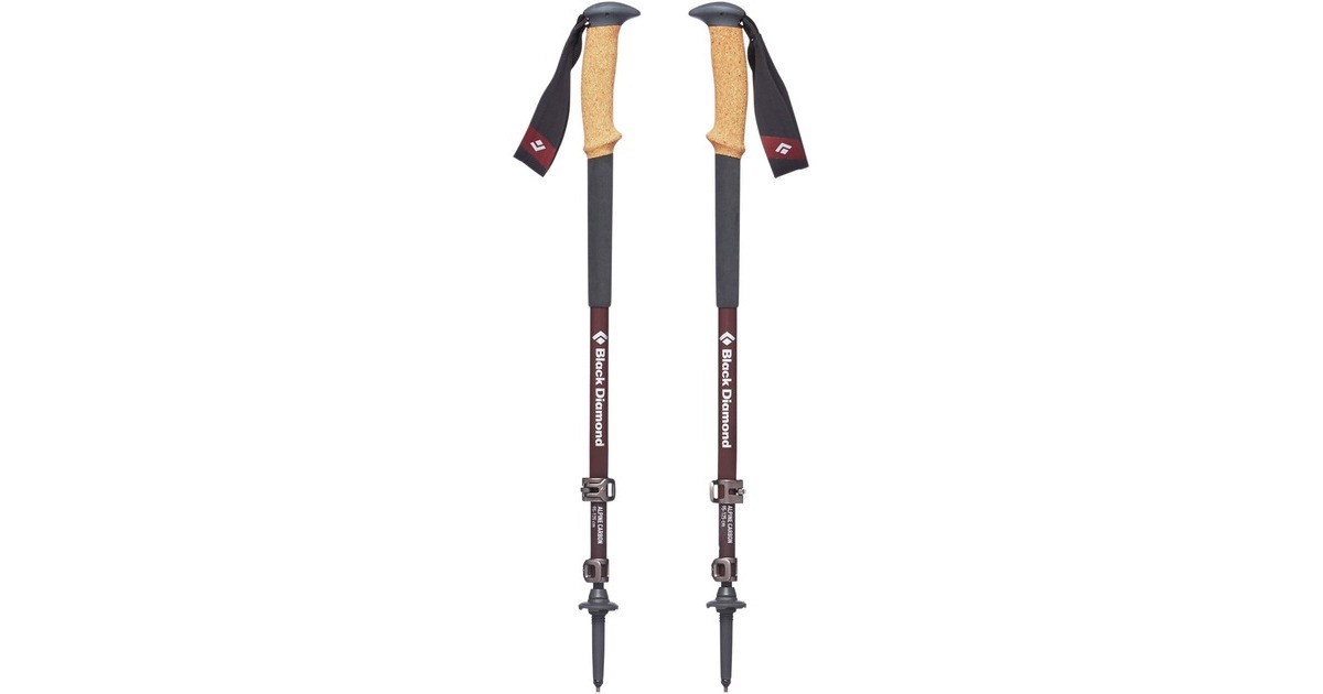 Black Diamond Trekkingstöcke Alpine Carbon Cork (Damen), Fitnessgerät(braun/grau, 1 Paar, 95-125 cm)