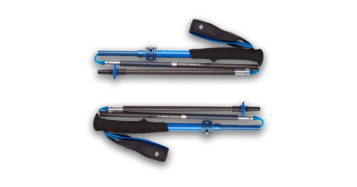 Black Diamond Trekkingstöcke Distance Carbon FLZ, Fitnessgerät(blau, 1 Paar, 95-110 cm)