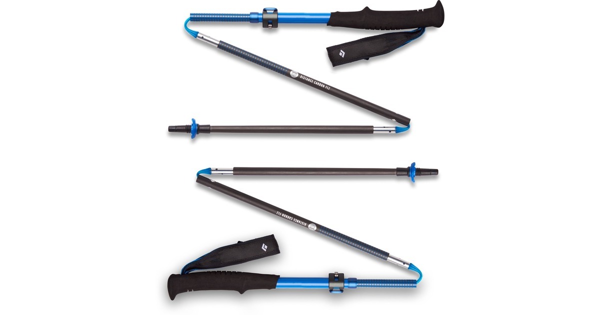 Black Diamond Trekkingstöcke Distance Carbon FLZ, Fitnessgerät(blau, 1 Paar, 110-125 cm)