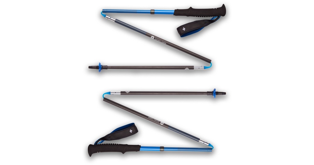 Black Diamond Trekkingstöcke Distance Carbon Z, Fitnessgerät(blau, 1 Paar, 110 cm)