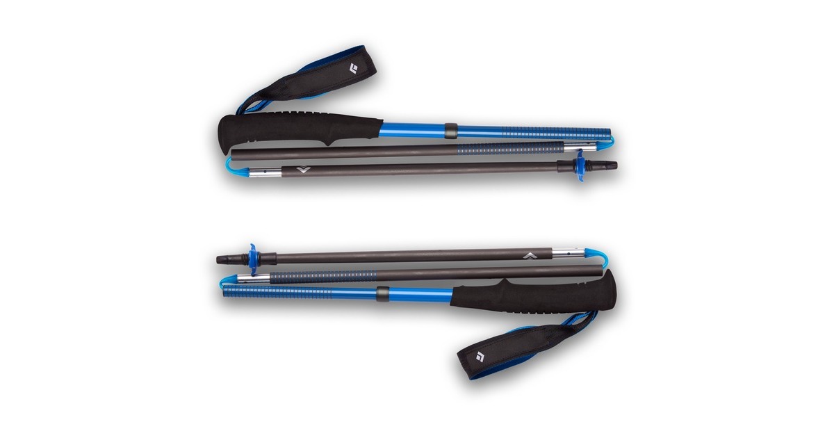 Black Diamond Trekkingstöcke Distance Carbon Z, Fitnessgerät(blau, 1 Paar, 125 cm)