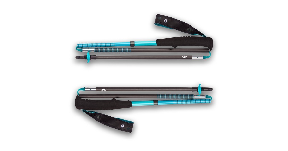 Black Diamond Trekkingstöcke Distance Carbon Z, Fitnessgerät(türkis, 1 Paar, 100 cm)