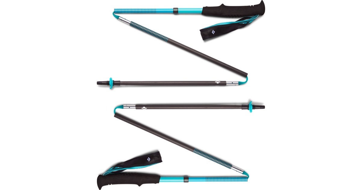 Black Diamond Trekkingstöcke Distance Carbon Z, Fitnessgerät(türkis, 1 Paar, 120 cm)