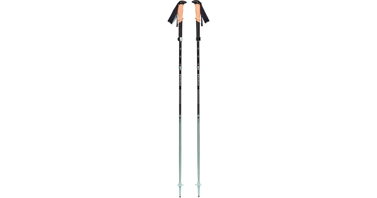 Black Diamond Trekkingstöcke Pursuit FLZ S/M, Fitnessgerät(schwarz/grün, 1 Paar, 110-125 cm)