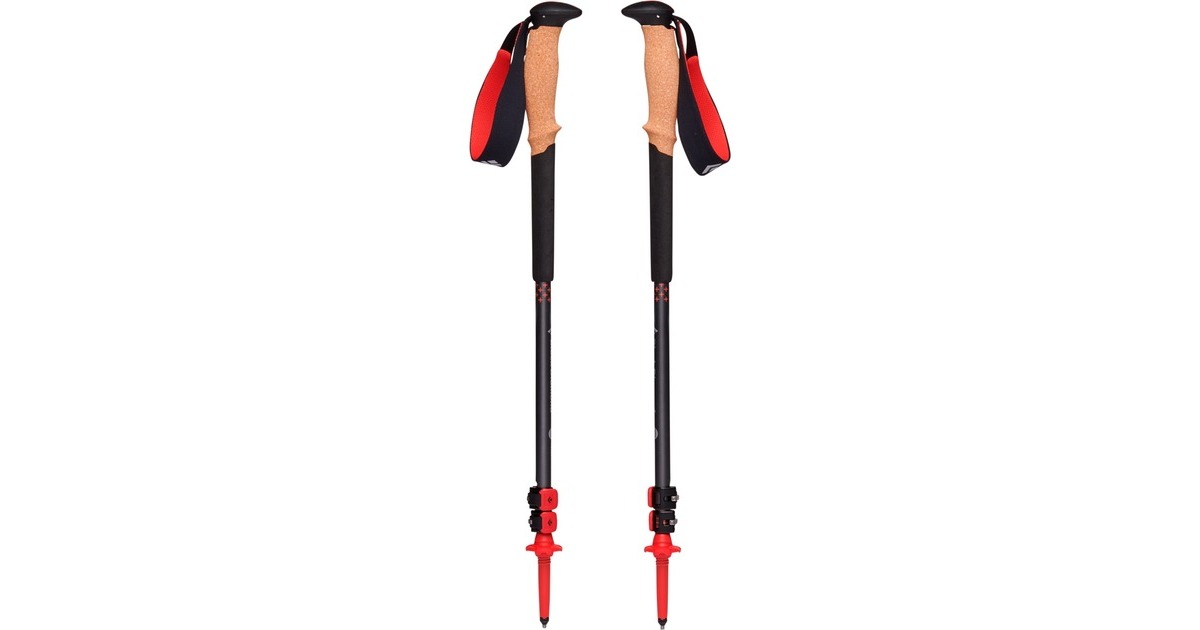 Black Diamond Trekkingstöcke Pursuit M/L, Fitnessgerät(grau/rot, 1 Paar, 110-125 cm)