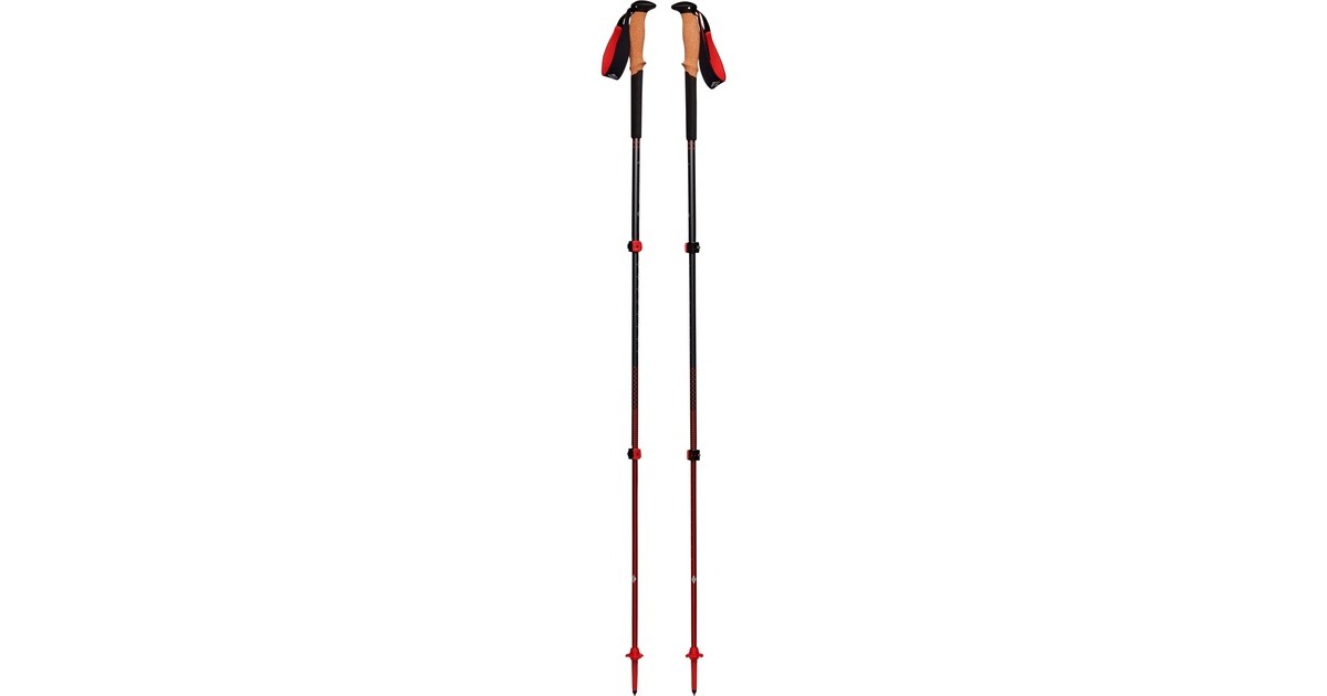 Black Diamond Trekkingstöcke Pursuit M/L, Fitnessgerät(grau/rot, 1 Paar, 110-125 cm)