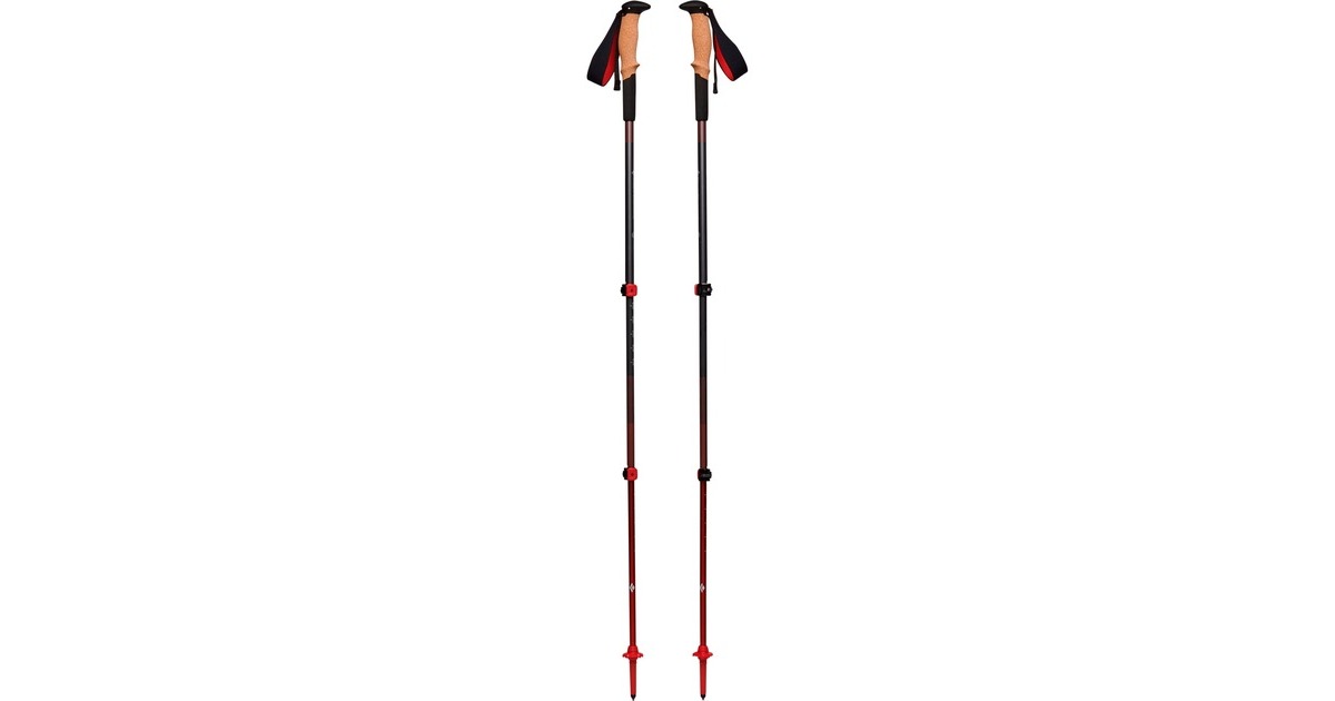 Black Diamond Trekkingstöcke Pursuit S/M, Fitnessgerät(grau/rot, 1 Paar, 100-125 cm)