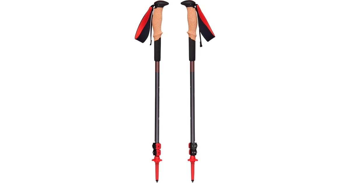 Black Diamond Trekkingstöcke Pursuit Shock M/L, Fitnessgerät(grau/rot, 1 Paar, 125-140 cm)