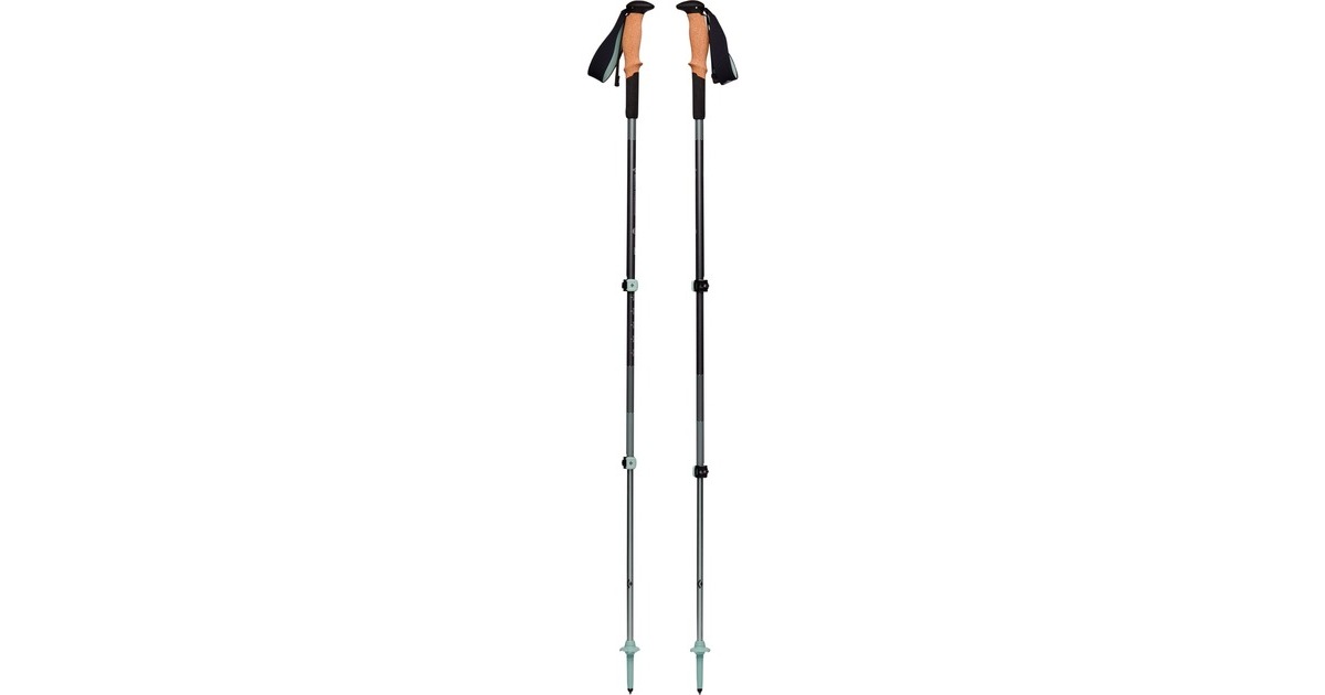 Black Diamond Trekkingstöcke Pursuit Shock S/M, Fitnessgerät(grau/grün, 1 Paar, 110-125 cm)